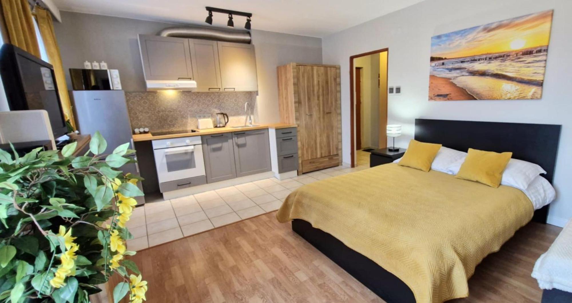 Cozy Modern Apartment Sunrise Studio 35M2 Balcony 3 Persons Krakau Exterior foto